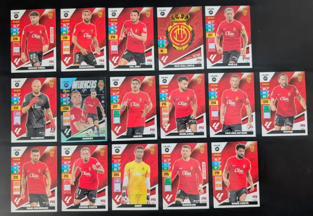 16 Cromos Liga 2023-2024 Adrenalyn RCD Mallorca