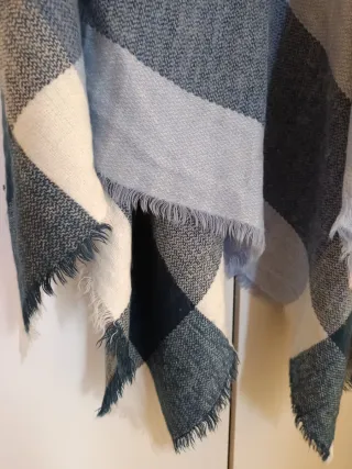 Pañuelo/bufanda azul y blanco