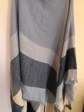 Pañuelo/bufanda azul y blanco