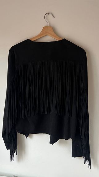 Chaqueta Mango ante con flecos