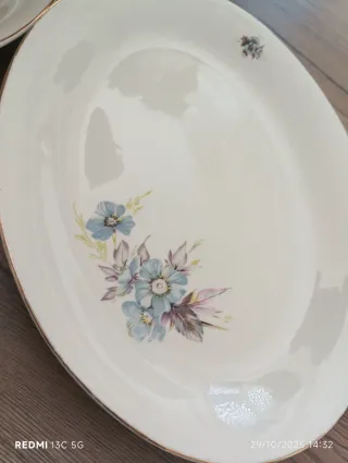 Tris da portata porcellana decorata