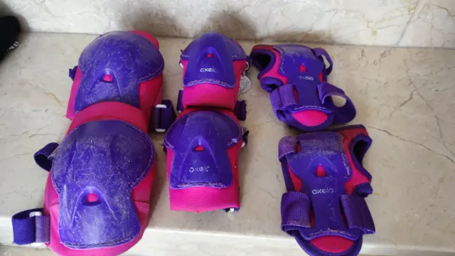 Protecciones Patines Niños XS Morado/Rosa