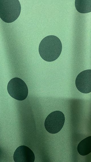 Tejido Flamenca Verde Lunares, naranja lunares,