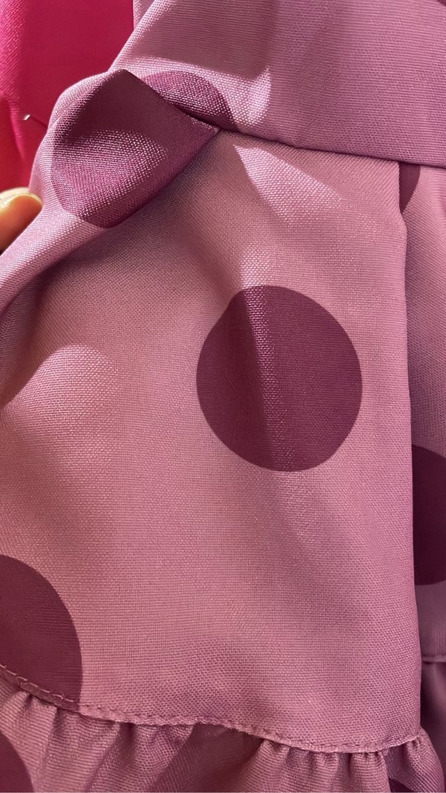 Tejido Flamenca Verde Lunares, naranja lunares,