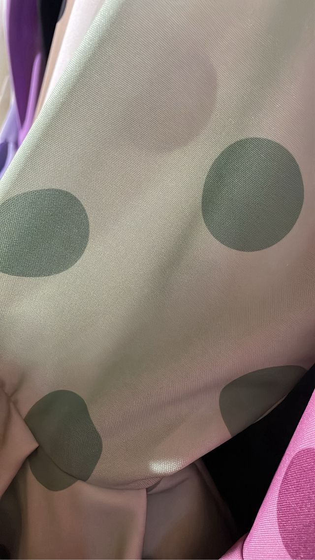 Tejido Flamenca Verde Lunares, naranja lunares,