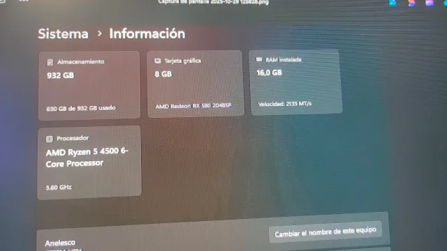 PC Gaming con luces RGB