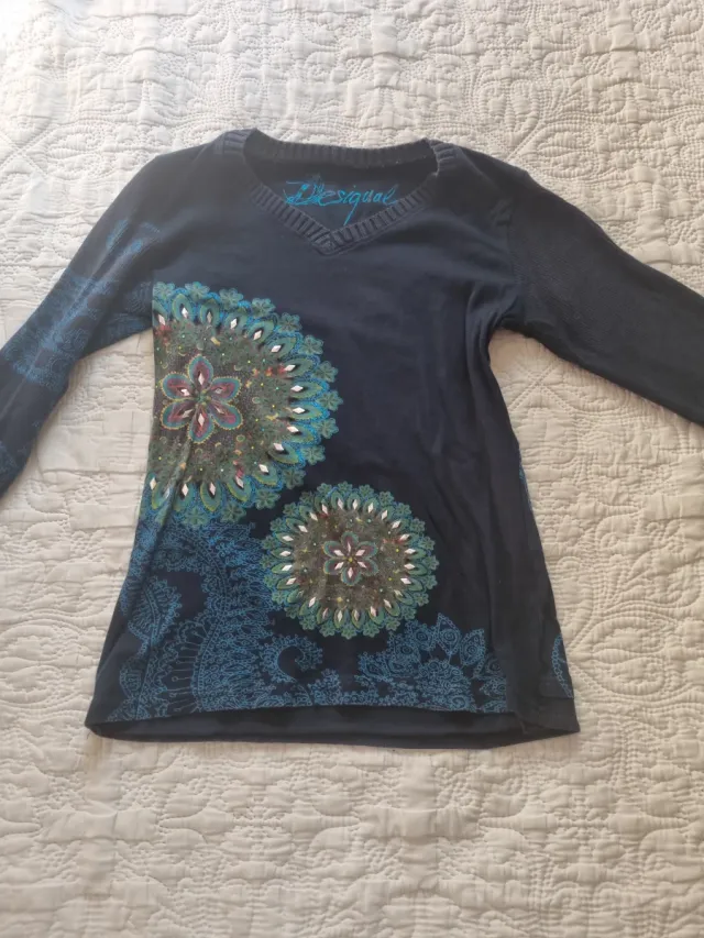 Jersey Desigual Negro y Azul