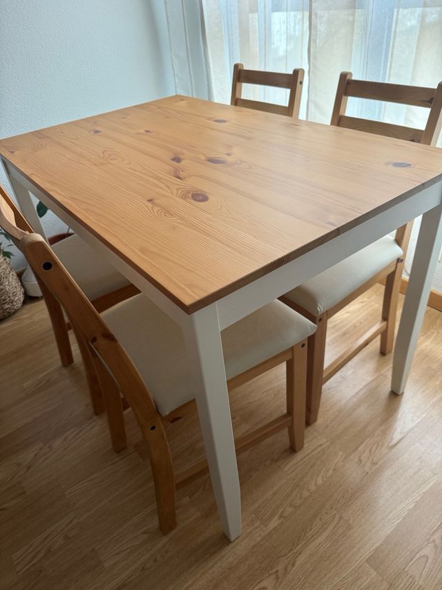Mesa y 4 sillas Lerhamn Ikea