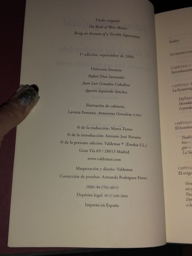 El Libro de Los Hombres Lobo. 1* Edición de 2004