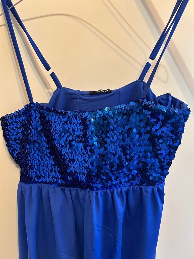 Abito corto blu con paillettes Motivi