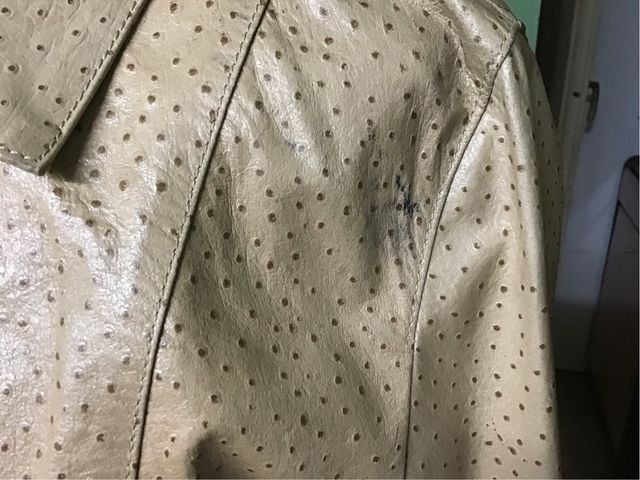 Chaqueta Piel Mujer Talla 42 Beige