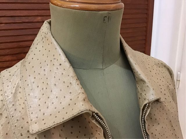 Chaqueta Piel Mujer Talla 42 Beige