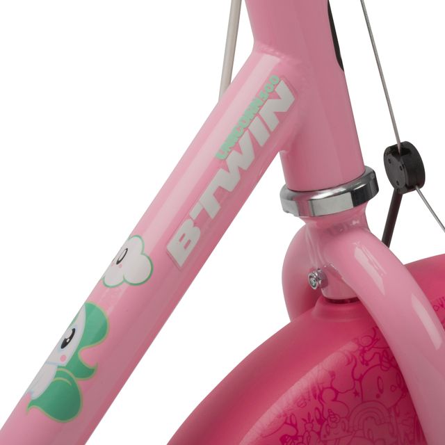 Bicicleta niños 14 pulgadas Btwin 500 unicornio rosa 3-4,5
