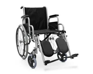 Silla de ruedas con soporte para piernas graduable