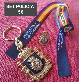 SET Llavero Pin y bolígrafo Policía Nacional