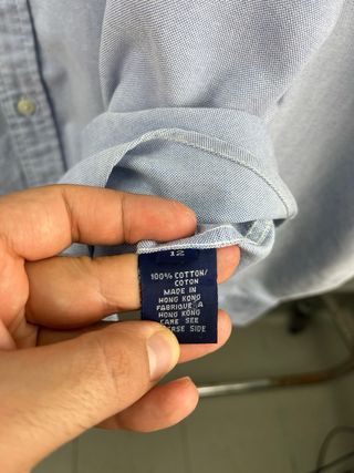 Camicia Ralph Lauren Azzurra Collo Coreano Taglia