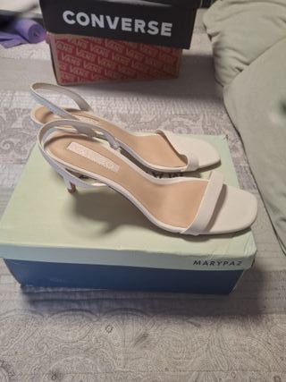 Sandalias Mango Blancas Fiesta