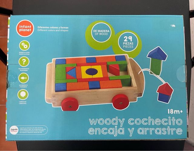 Cochecito de madera para arrastrar y construir