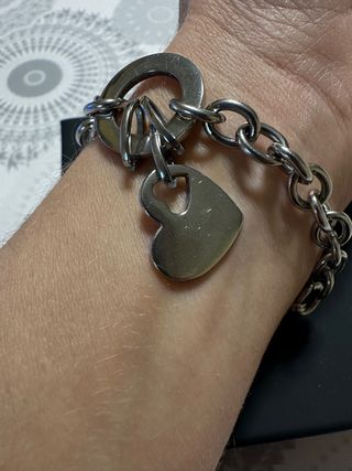 Pulsera acero Lotus Corazón