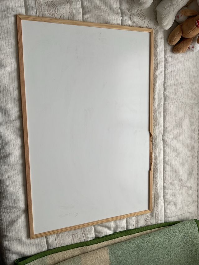 Pizarra blanca de madera