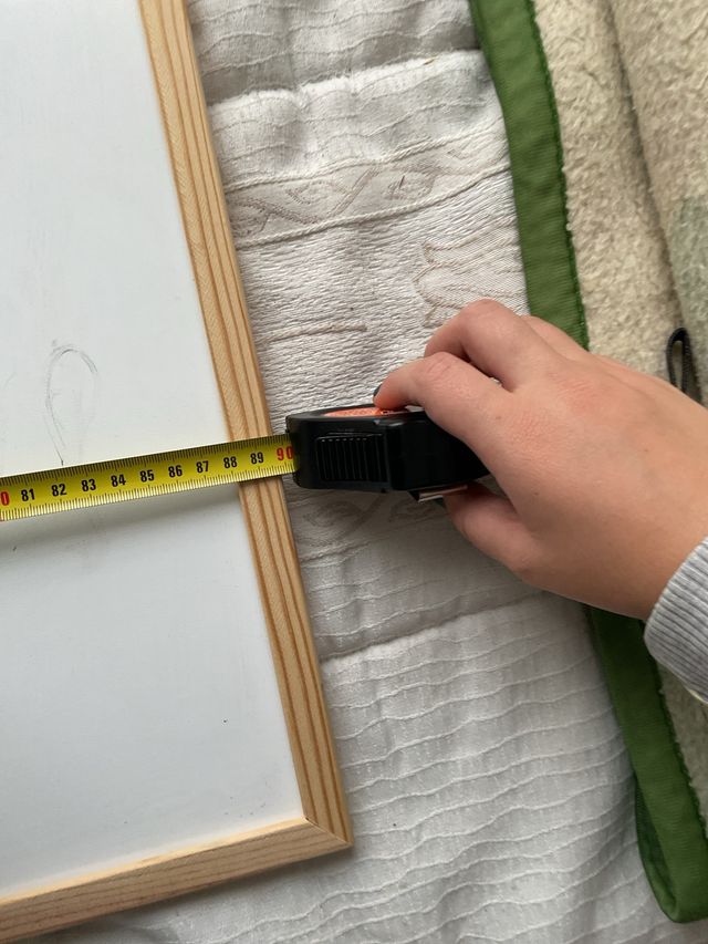 Pizarra blanca de madera