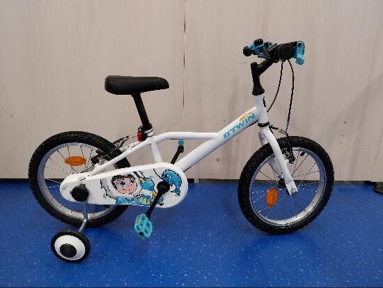 Bicicleta niños 16 pulgadas  Btwin 100 Inut blanca 4,5 -6