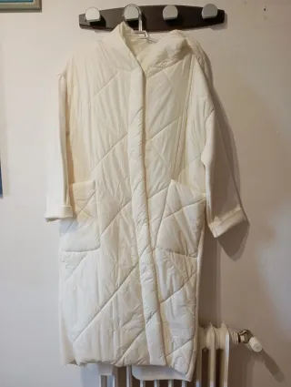 Parka acolchada blanca mujer Jot