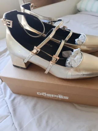 Zapatos de tacón Dospies dorados talla 40