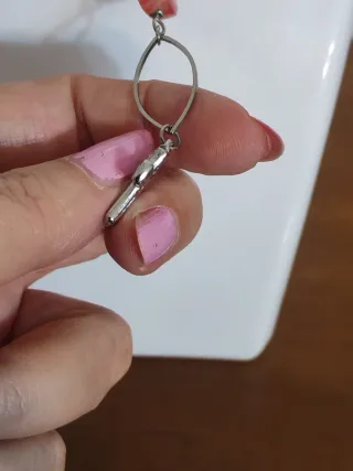 Collana Acciaio Quarzo Strawberry e Croce