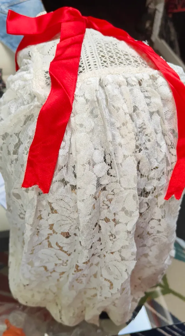 Cofia Traje Regional Gallego Encaje Blanco