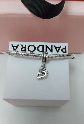 Pandora Charm Corazones Entrelazados Plata