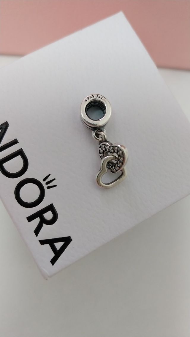 Pandora Charm Corazones Entrelazados Plata