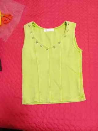 Canotta donna verde con stelle