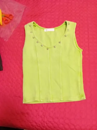 Canotta donna verde con stelle