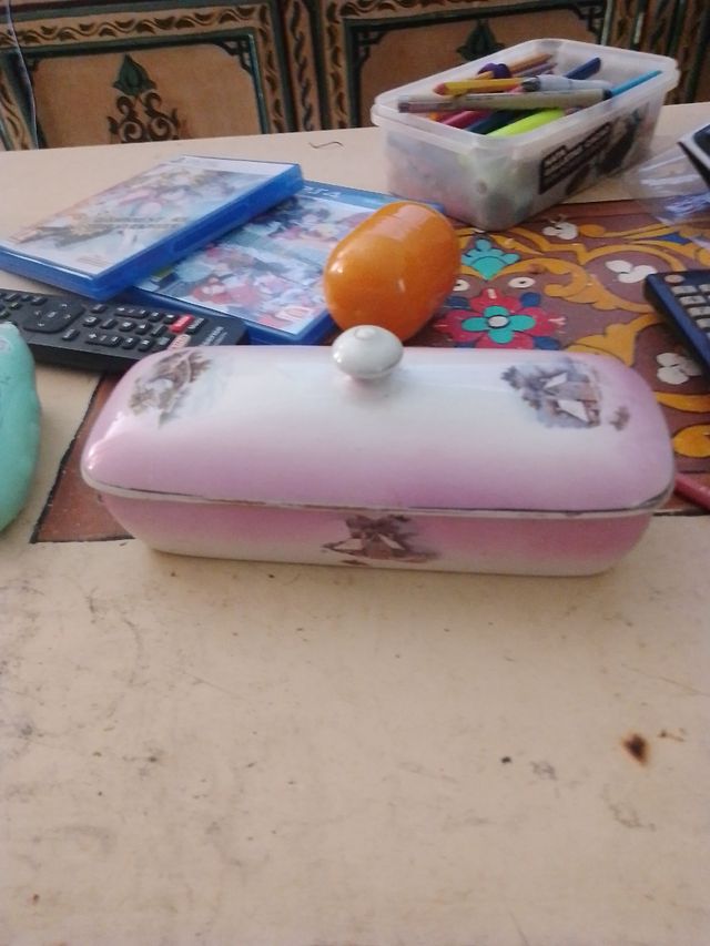 Joyero o para peines Cartuja rosa