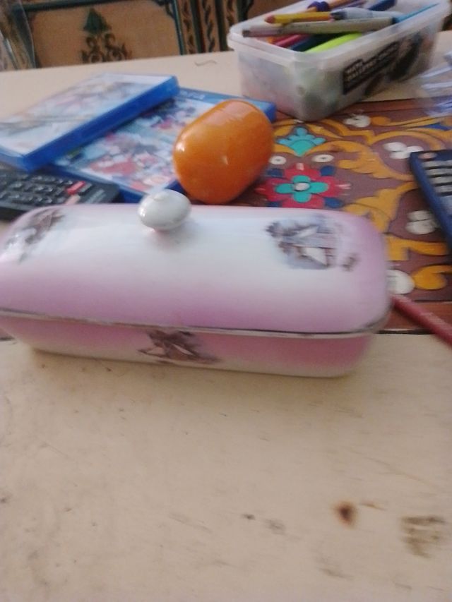 Joyero o para peines Cartuja rosa