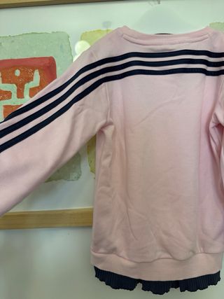 Chándal Adidas niña rosa y azul grisáceo