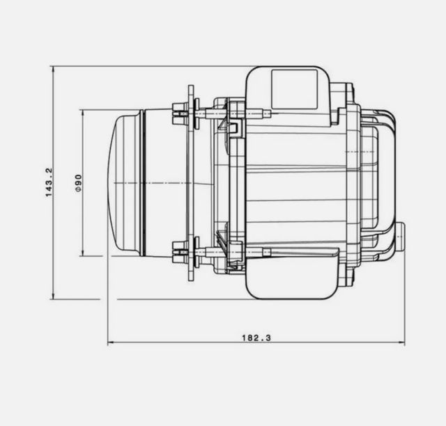 Faro BiLED HELLA 90mm