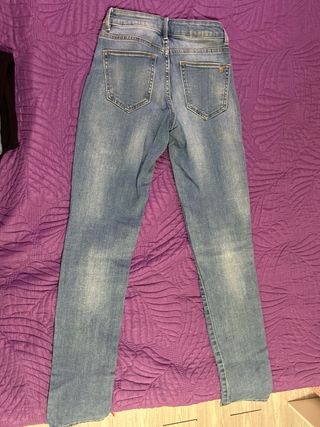 Pantalones pitillo vaqueros azules