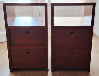 Coppia Comodini in Legno di Ciliegio