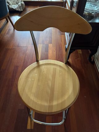 2 Sillas Altas/taburete Cocina Madera y Metal