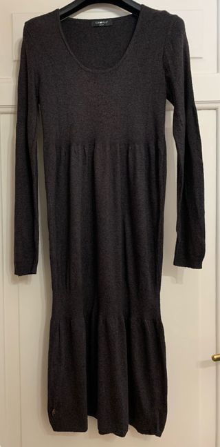 Vestito lungo Camomilla grigio scuro viscosa/coton