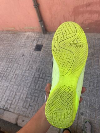 Zapatillas Fútbol Sala Adidas Blancas/Amarillas