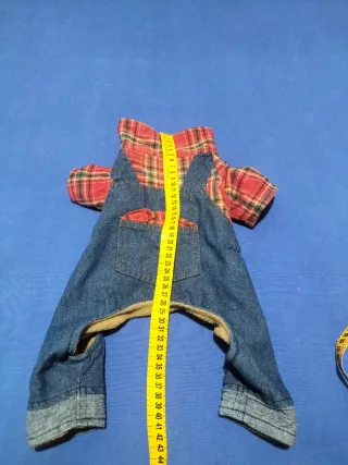 Cappottino cane taglia piccola jeans e scozzese