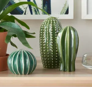 3 ornamenti a forma di cactus IKEA SJÄLSLIGT Ceramic