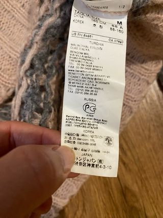 Jersey Benetton punto azul y rosa