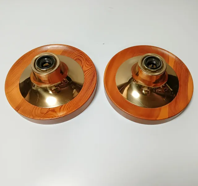 XL PAR DE LUZES DE PAREDE DOS ANOS 70