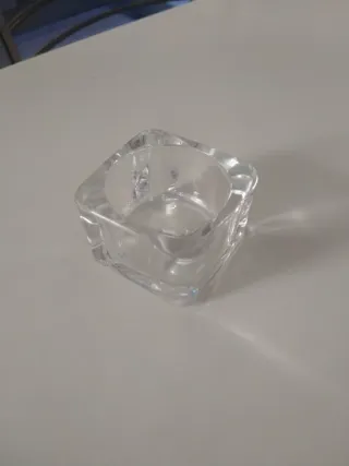 Portavelas de cristal cuadrados