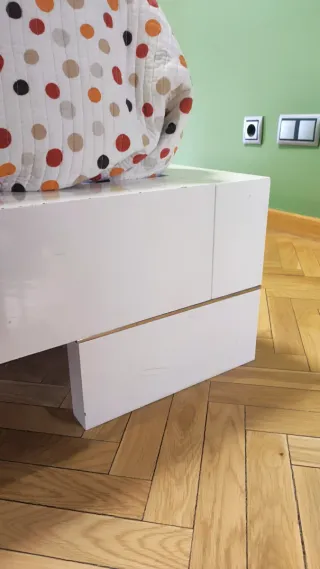 Bañera de cama, somier y colchón de 150x90 cm