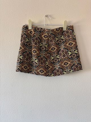 Falda Zara Estampada Multicolor